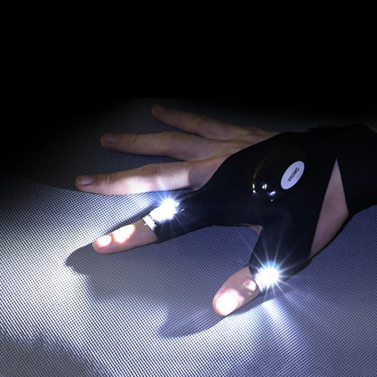 Fingerless Flashlight Gloves